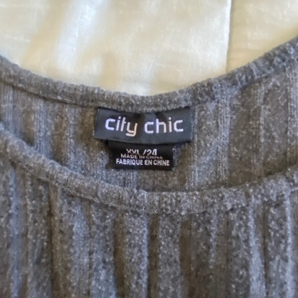 City Chic 24W Plus Size Grey Ella sleep pajama jumpsuit - Picture 5 of 7